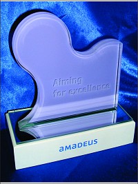 Abstract Glass Award Light Purple Amadeus