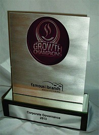 Brushed Aluminium and glass Awards