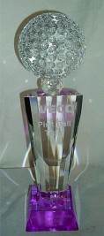 Fluted Crystal Golf Award Ladies