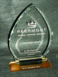 Crystal Leaf shaped trophy