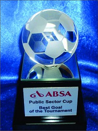 Crystal soccer Ball on thick base