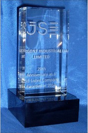 Crystal Rectangle Award on a Crystal base