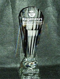 Crystal Fluted Award Sandblasted