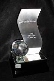 Metal Wiggle and crystal ball Award