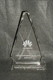 Crystal Diamond Shaped award Huawei