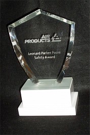 Crystal Award with a pointy top 