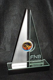 Metal and Glass split Pyramid Award