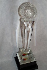 Tall Crystal Golf ball award