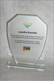 Crystal award printed