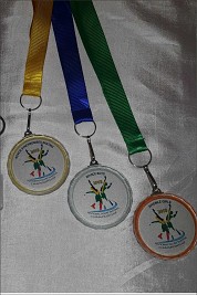 Crystal medals printed and frosted finish